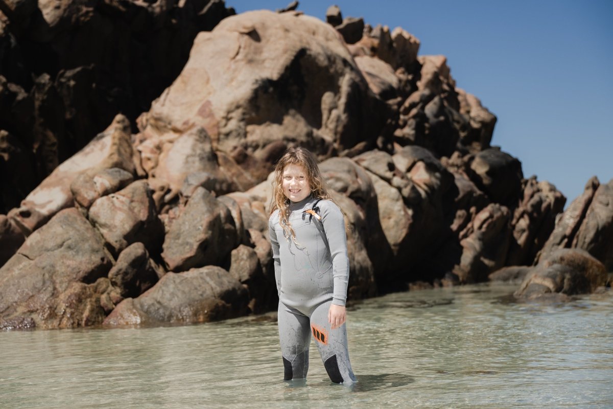 HARDCORE YOUTH 3x2 LONG SLEEVE STEAMER GREY/DESERT RED - West Surfing