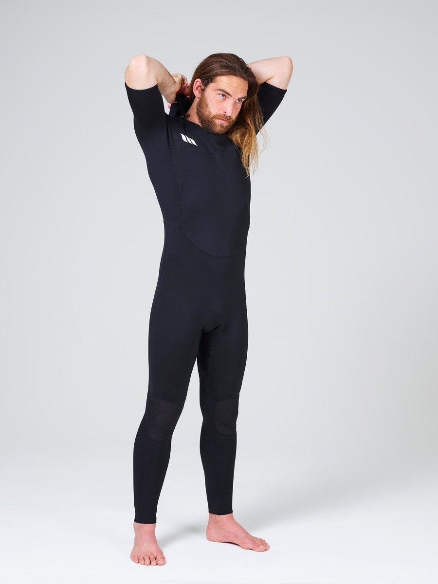 Deluxe 2x2 Short Arm Steamer Mens Wetsuit - Slant Zip - West Surfing