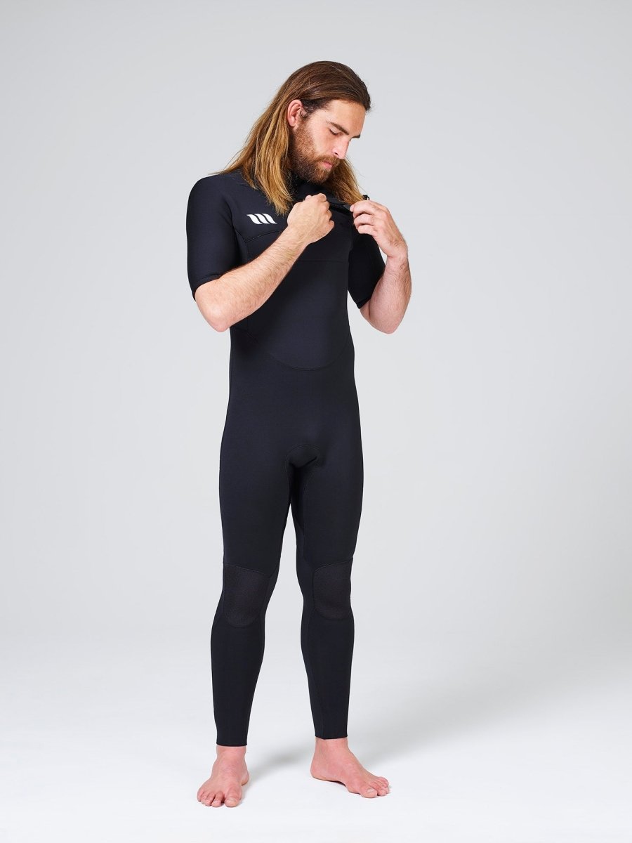 Deluxe 2x2 Short Arm Steamer Mens Wetsuit - Slant Zip - West Surfing